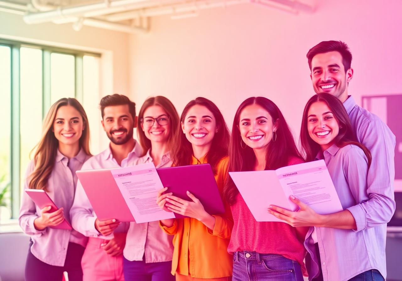 The Resumeva team celebrating job seekers