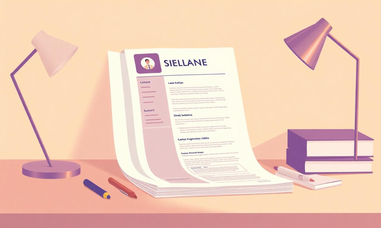 Powerful resume on a desk