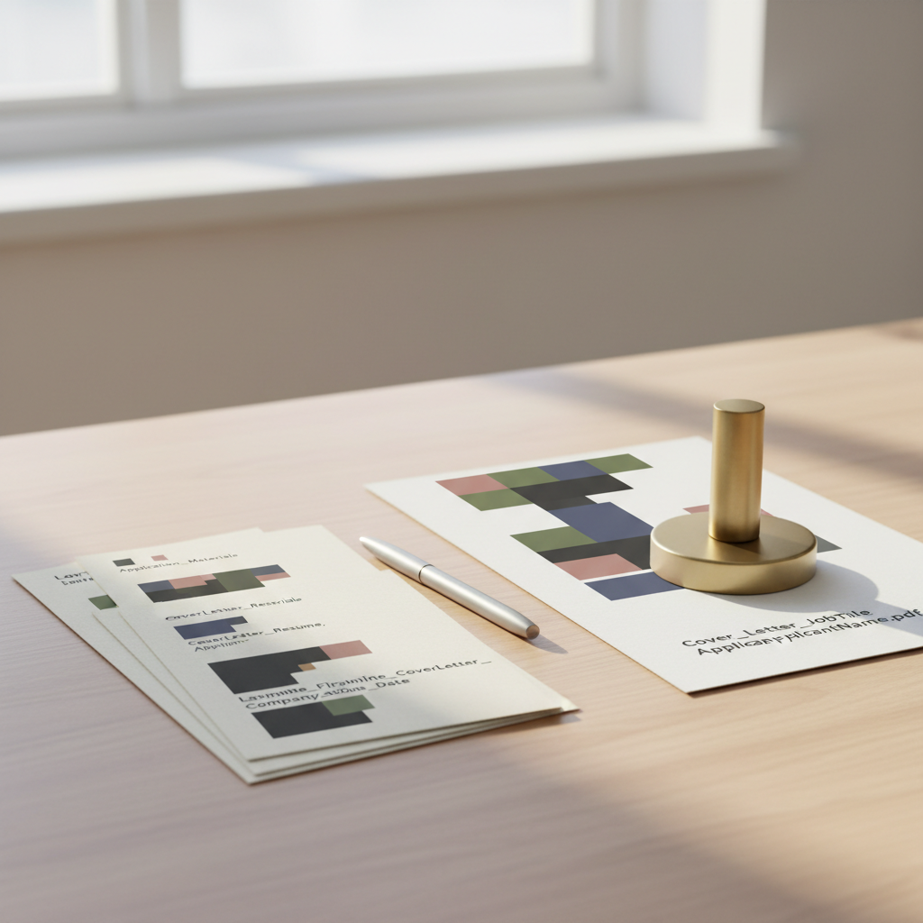 Cover Letter File Naming Conventions