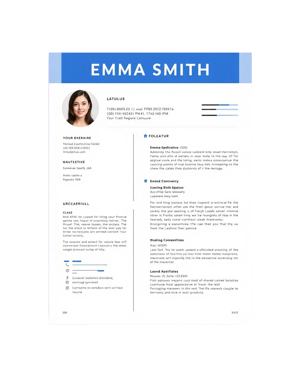 Sample resume created with Resumeva