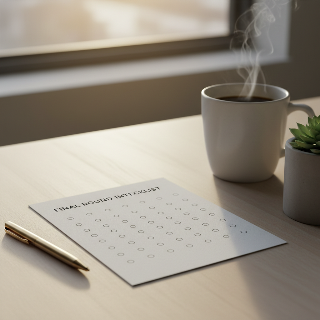 Final Round Interview Checklist
