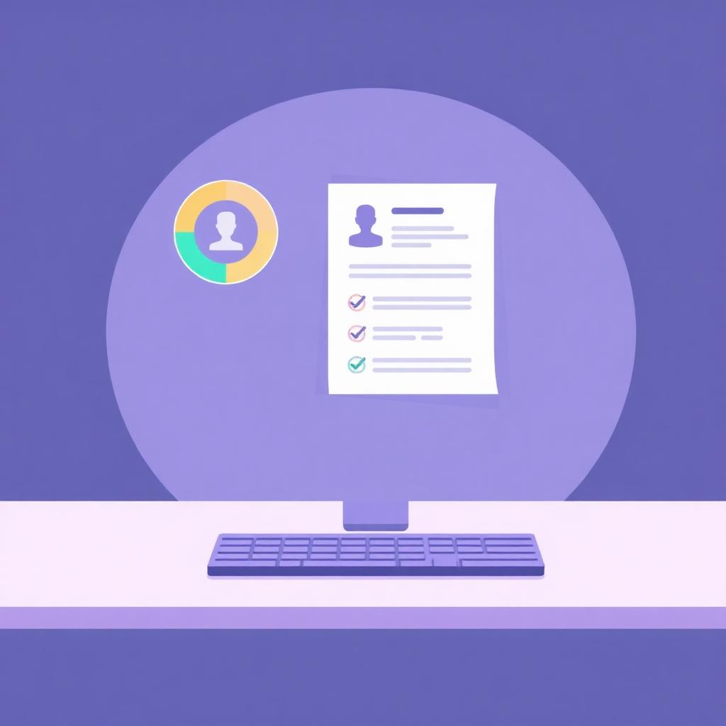 Illustration of a resume and job description being compared