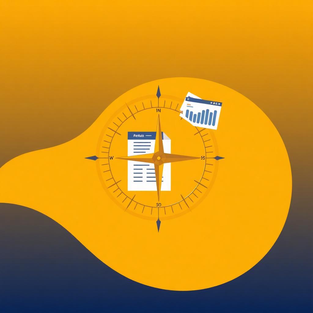 Compass overlay representing strategic job search direction