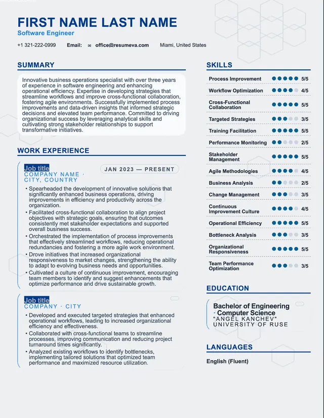 103. Logistics Manager resume template preview