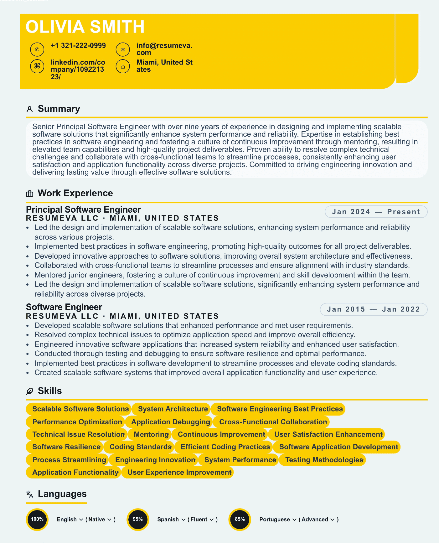 35. Graphic Designer resume template preview