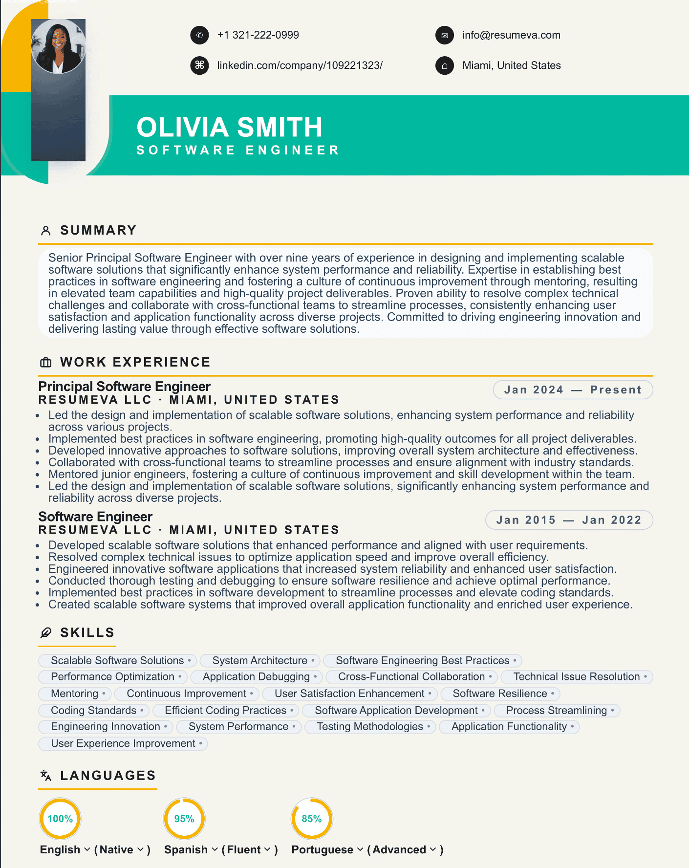 36. Marketing Specialist resume template preview