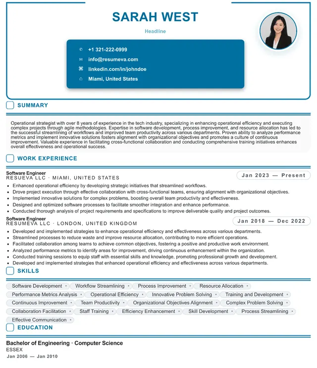 40. Program Manager resume template preview