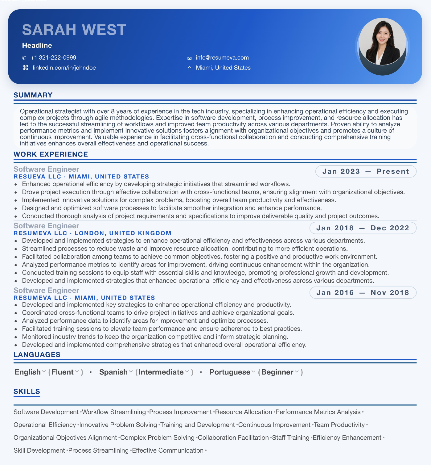 50. Atlas resume template preview
