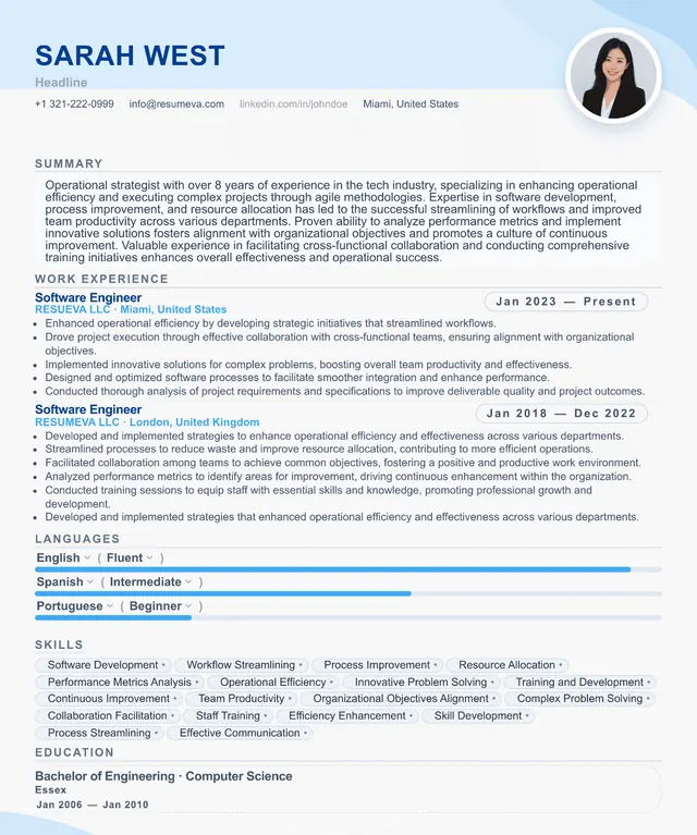 45. HR Director resume template preview
