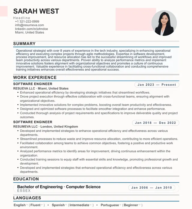 47. Security Engineer resume template preview