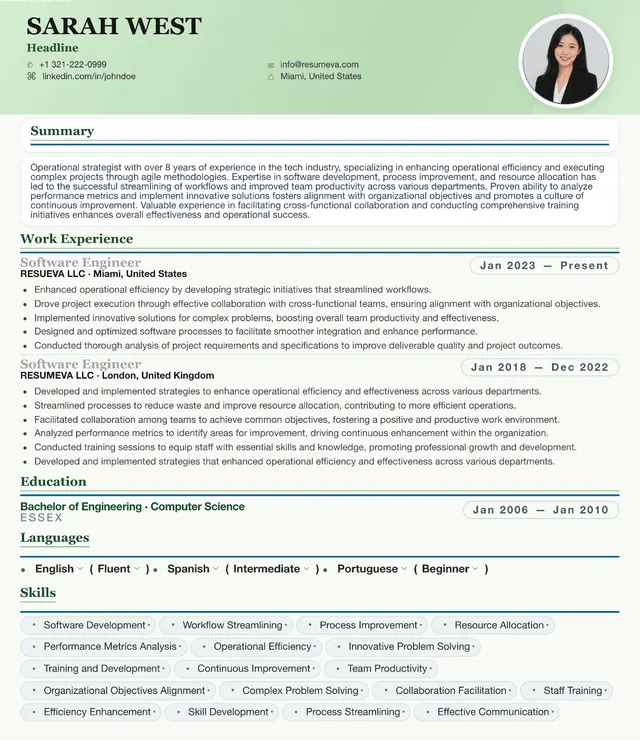 49. Physical Therapist resume template preview