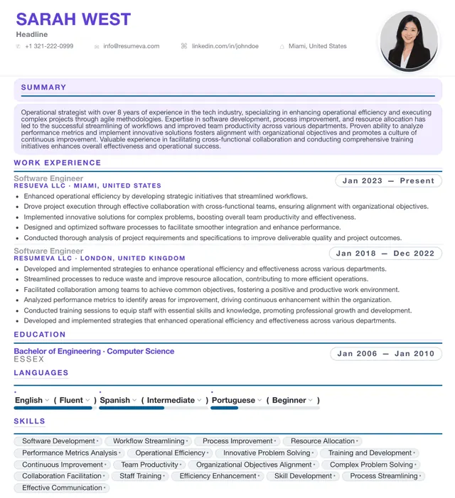 50. School Counselor resume template preview