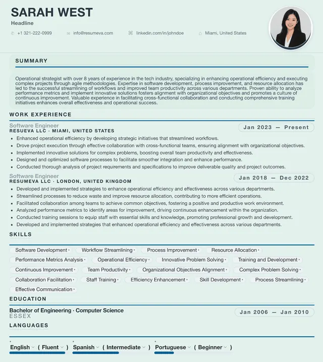 51. Corporate Trainer resume template preview