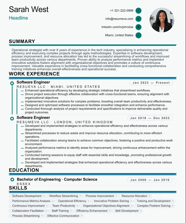 57. Community Manager resume template preview