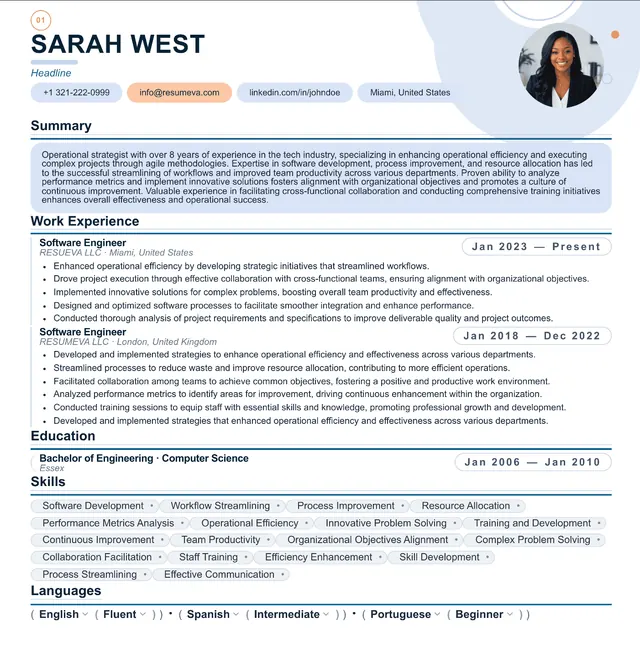 58. Chief Strategy Officer resume template preview