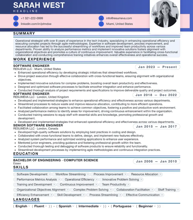 63. Quality Assurance Lead resume template preview