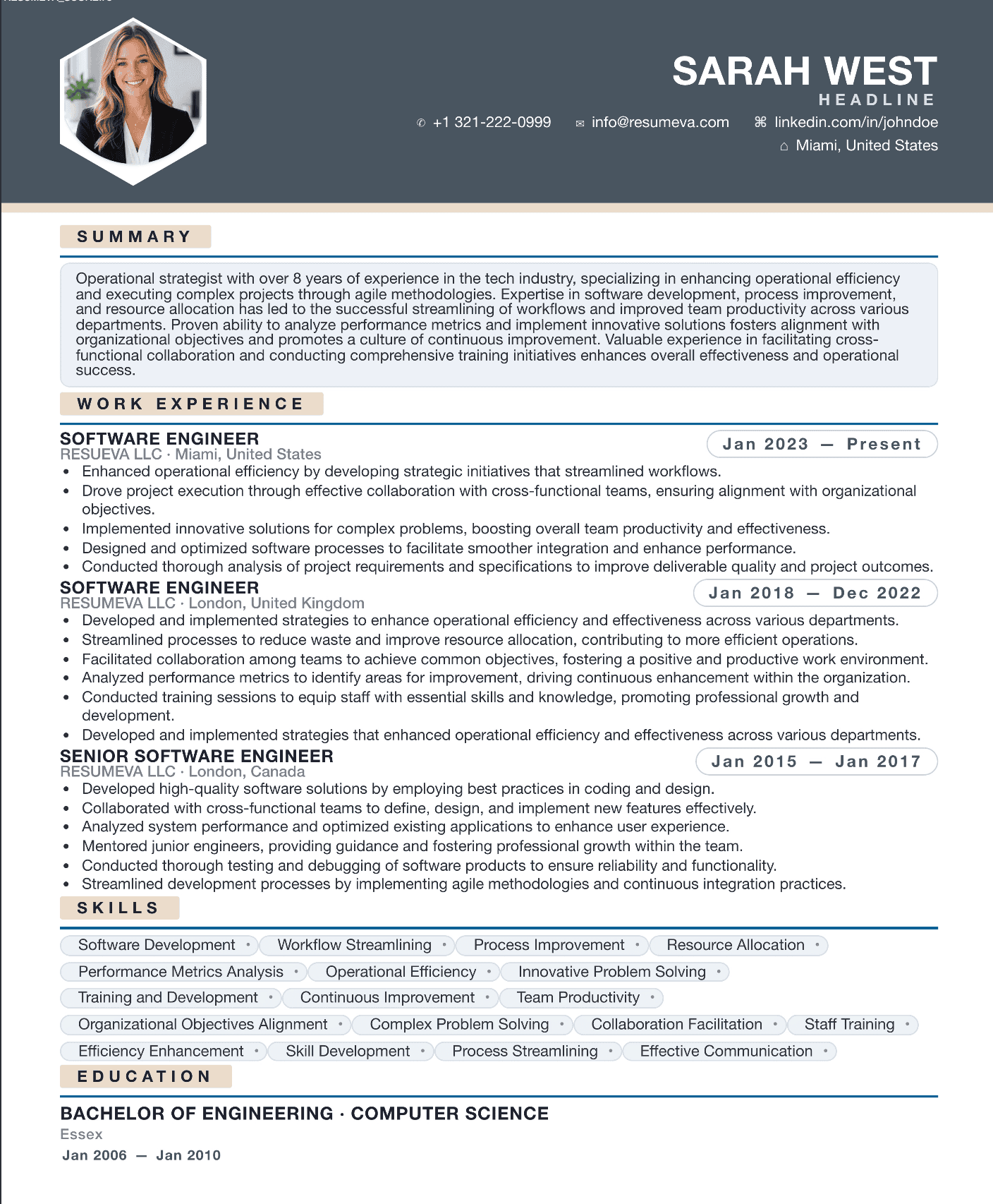 65. Bank Manager resume template preview