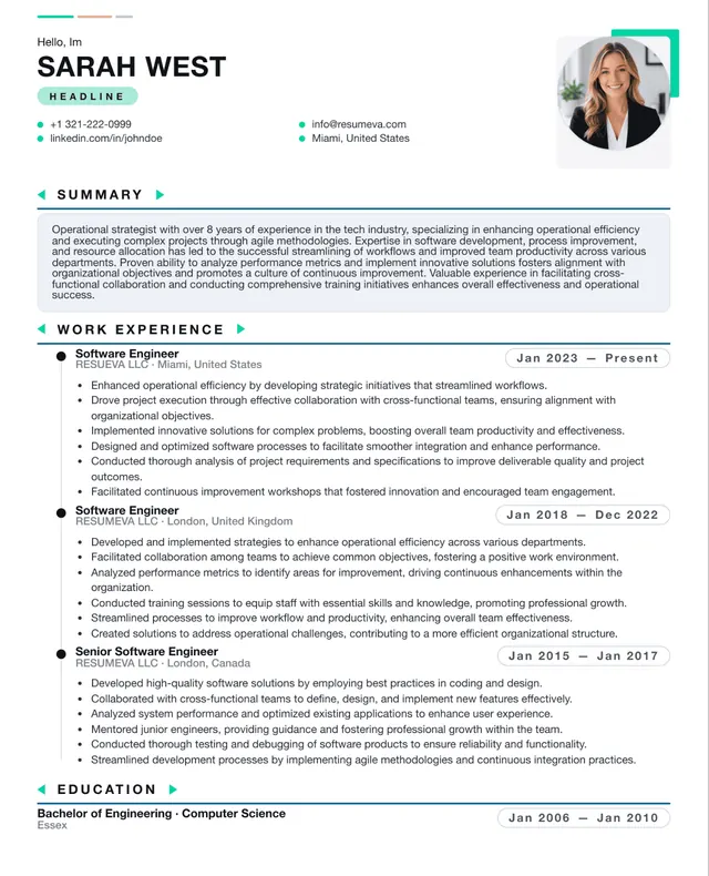 67. Real Estate Agent resume template preview