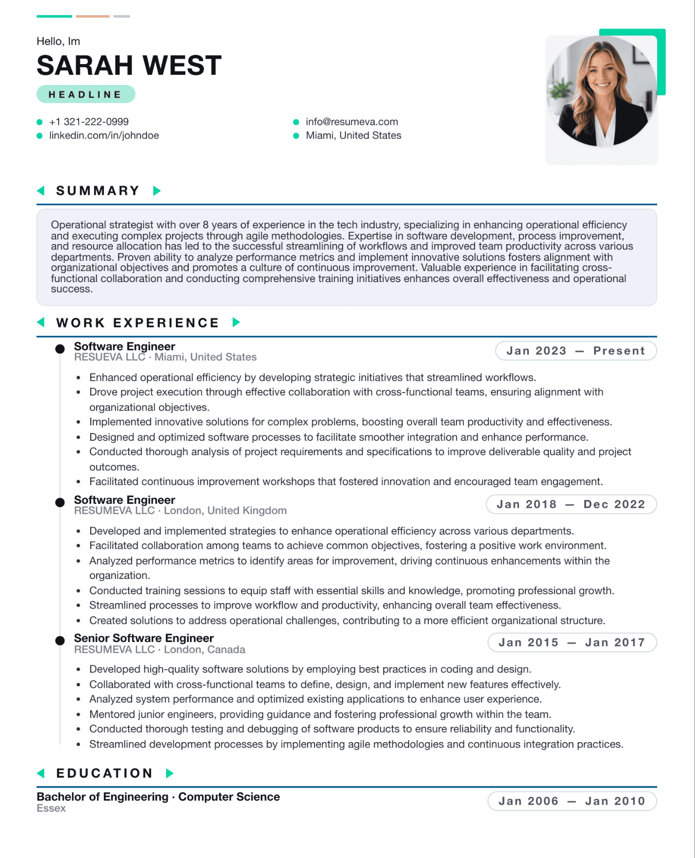 67. Real Estate Agent resume template preview