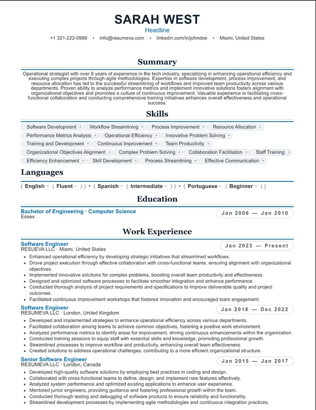 68. Insurance Broker resume template preview