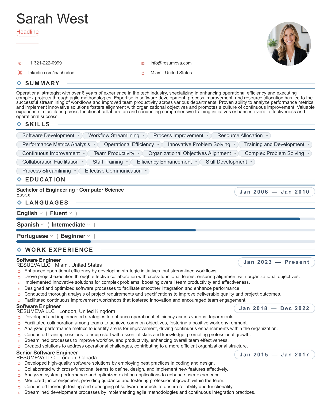 79. Crystal resume template preview