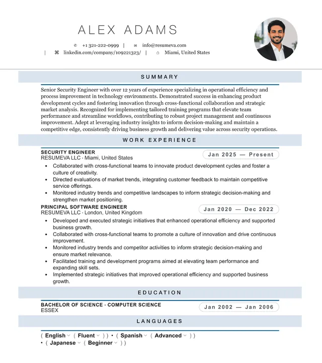 76. Public Relations Manager resume template preview