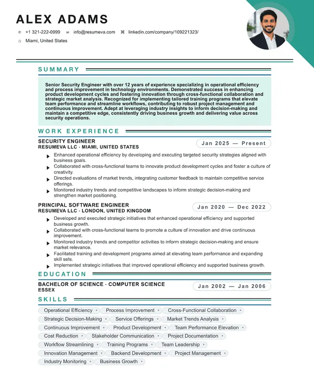 85. Product Designer resume template preview