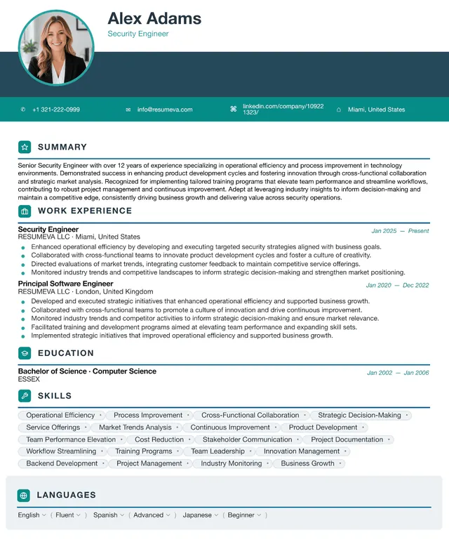 89. Animator resume template preview