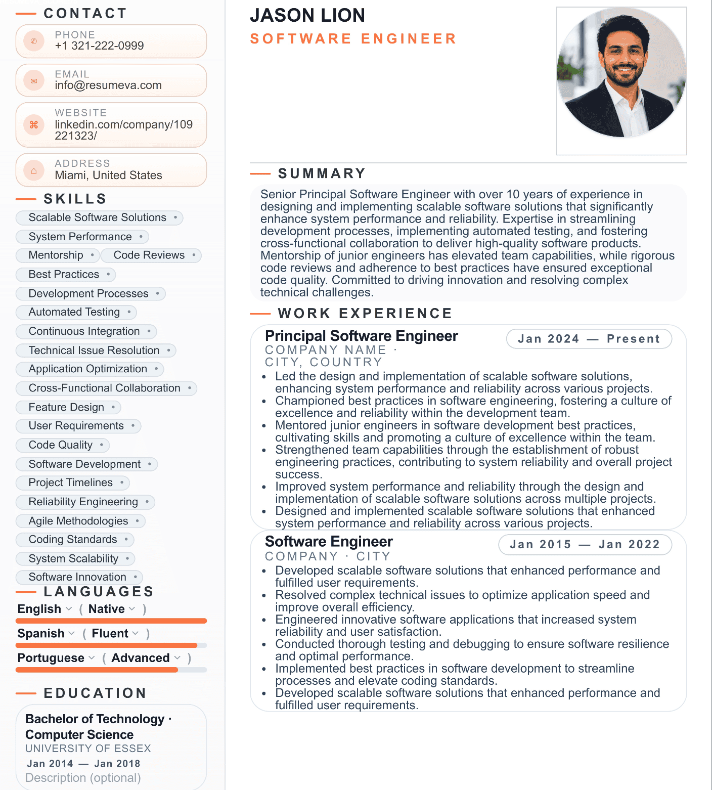 Attorney resume after