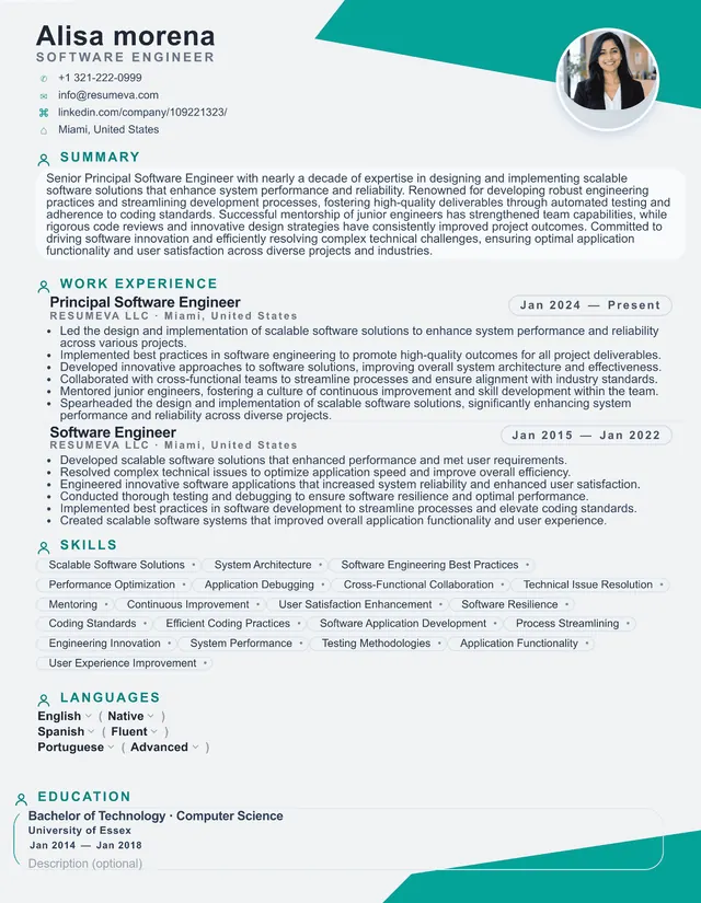 17. Management Consultant resume template preview