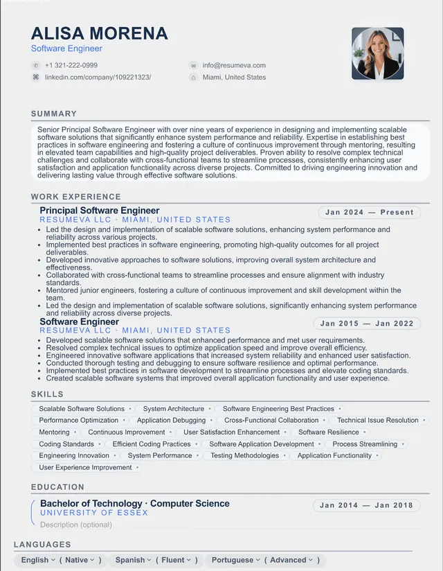 26. Cybersecurity Specialist resume template preview