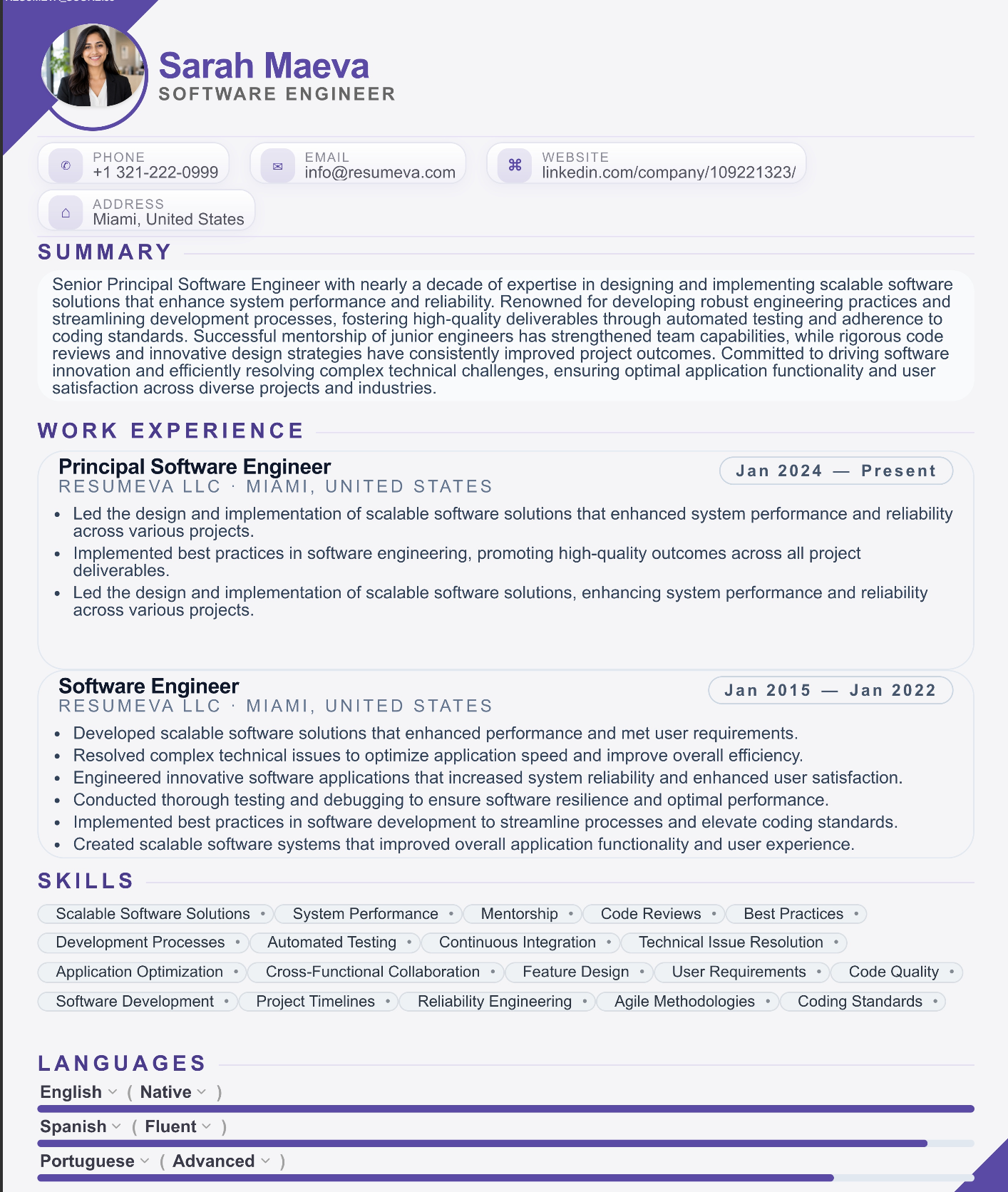 14. Data Engineering resume template preview