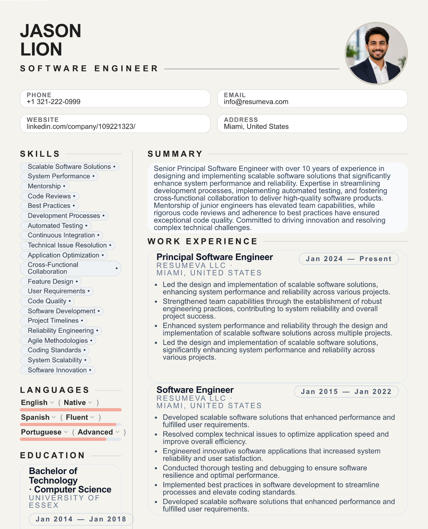 11. Design Construction resume template preview