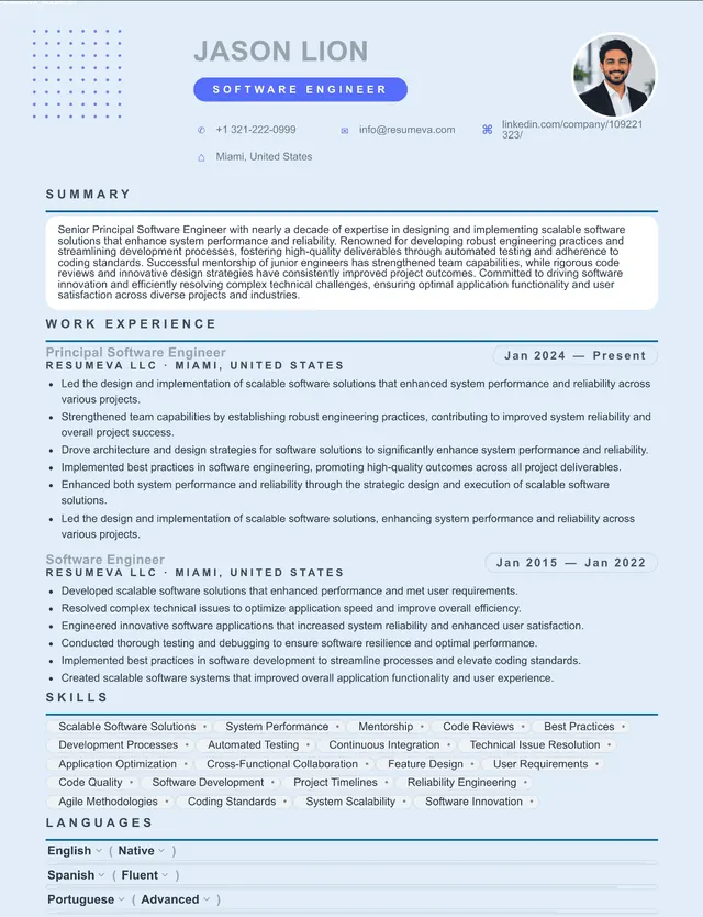 8. Civil Engineer resume template preview