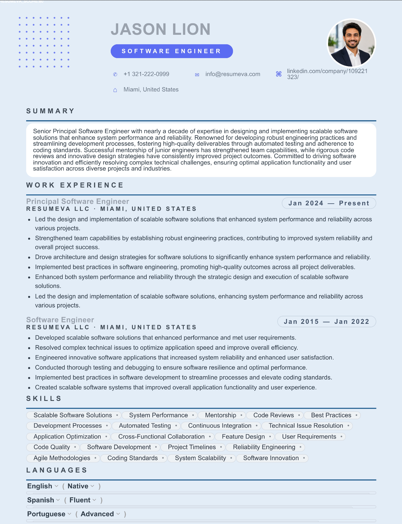 12. Design Construction V4 resume template preview