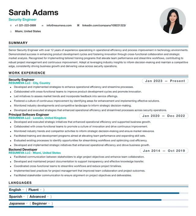 78. Legal Counsel resume template preview