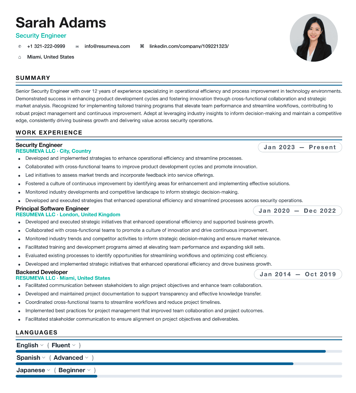 78. Legal Counsel resume template preview