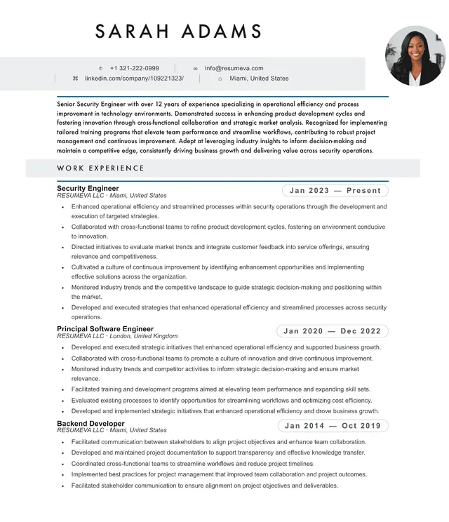 81. Editor resume template preview