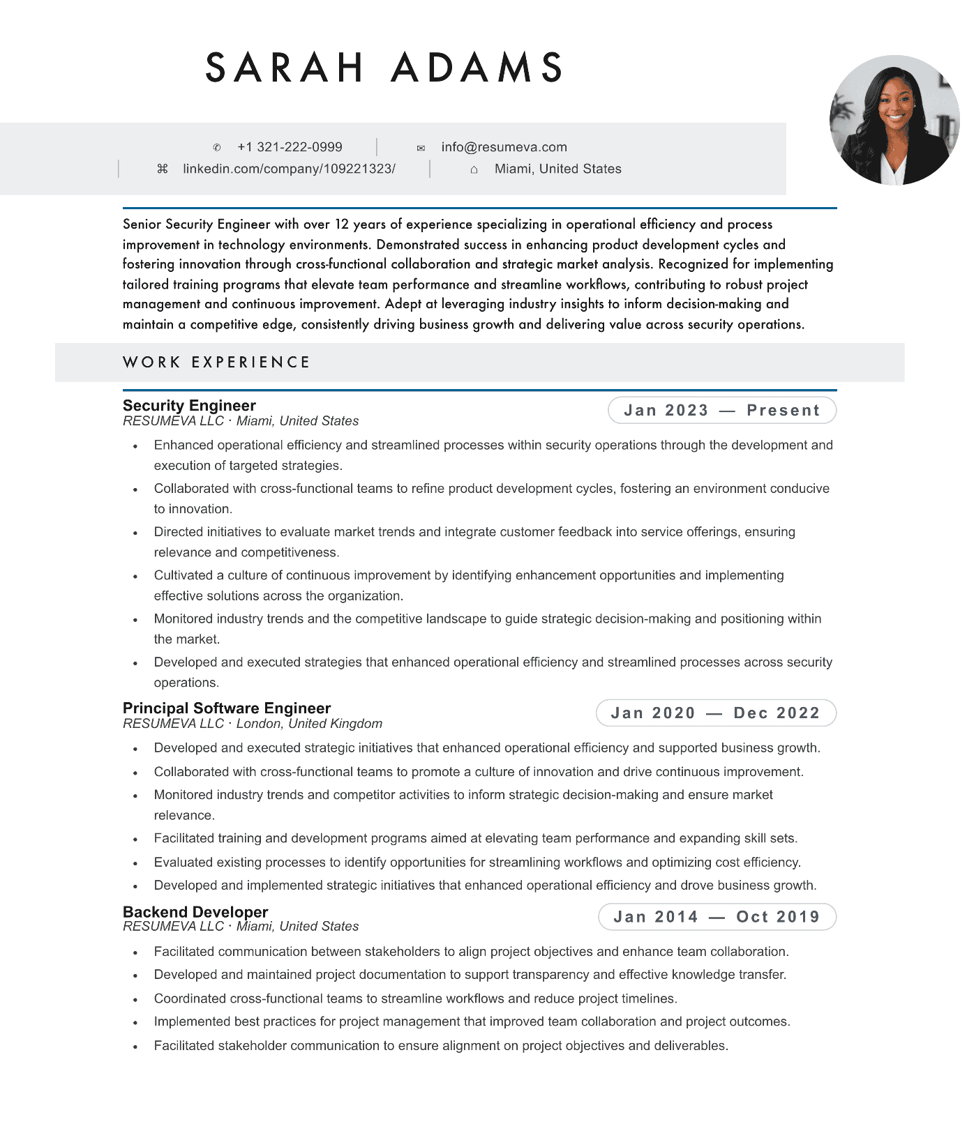 81. Editor resume template preview