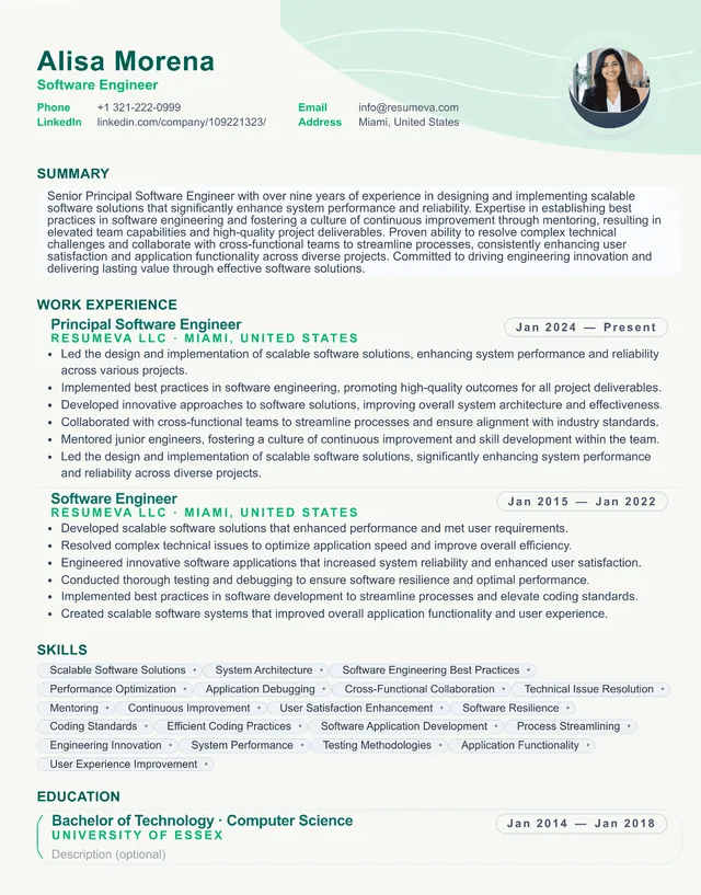 21. HR Manager resume template preview