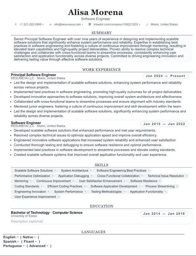 20. Personal Assistant resume template preview