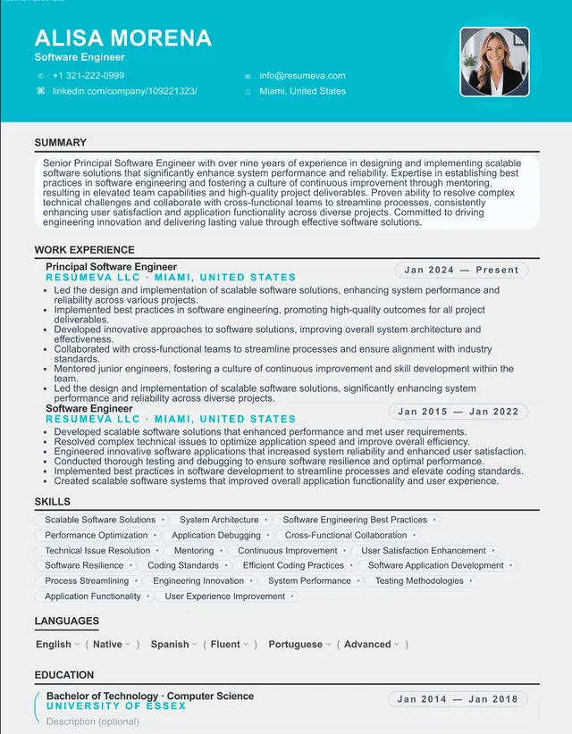 29. Registered Nurse resume template preview