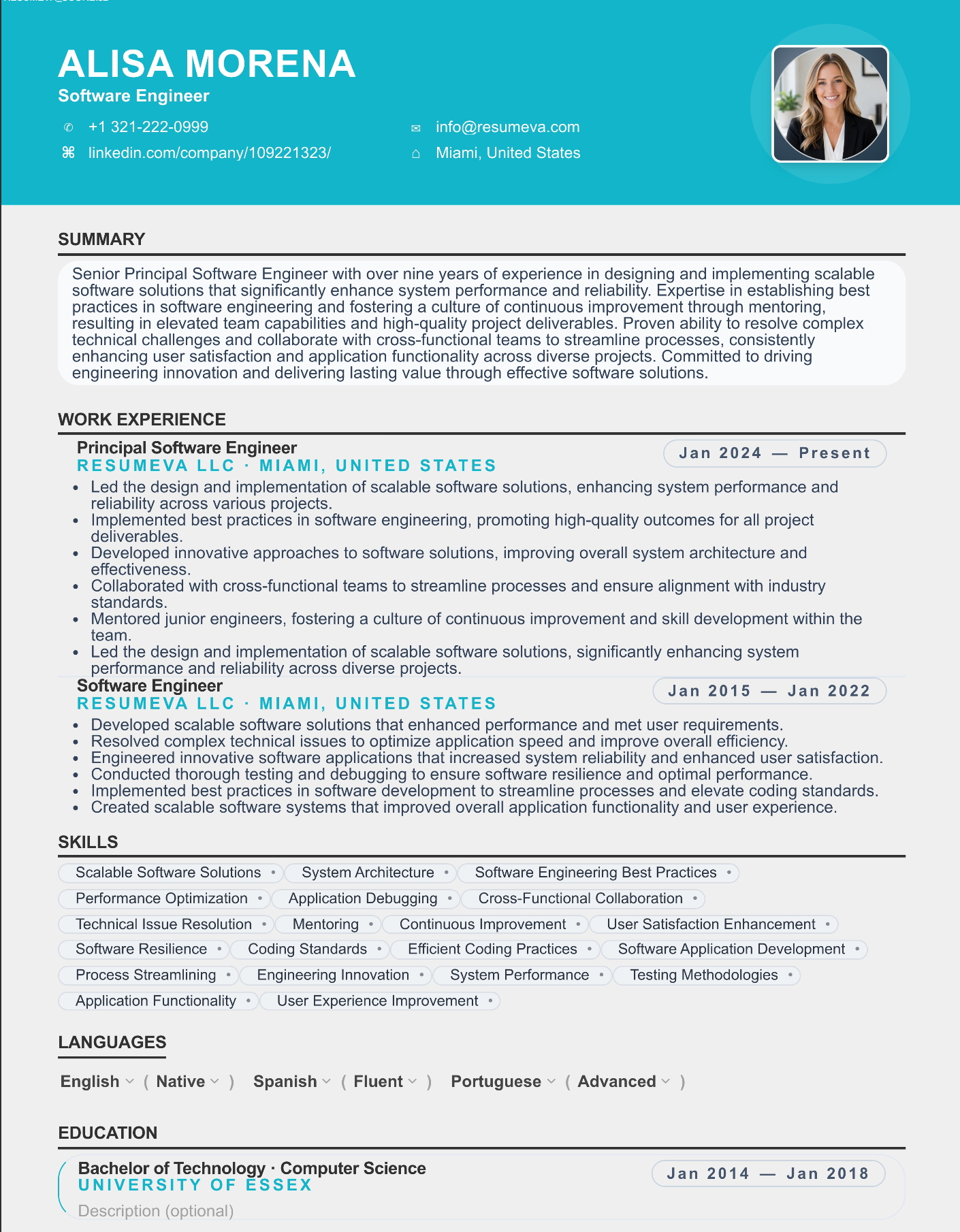 35. Registered Nurse resume template preview