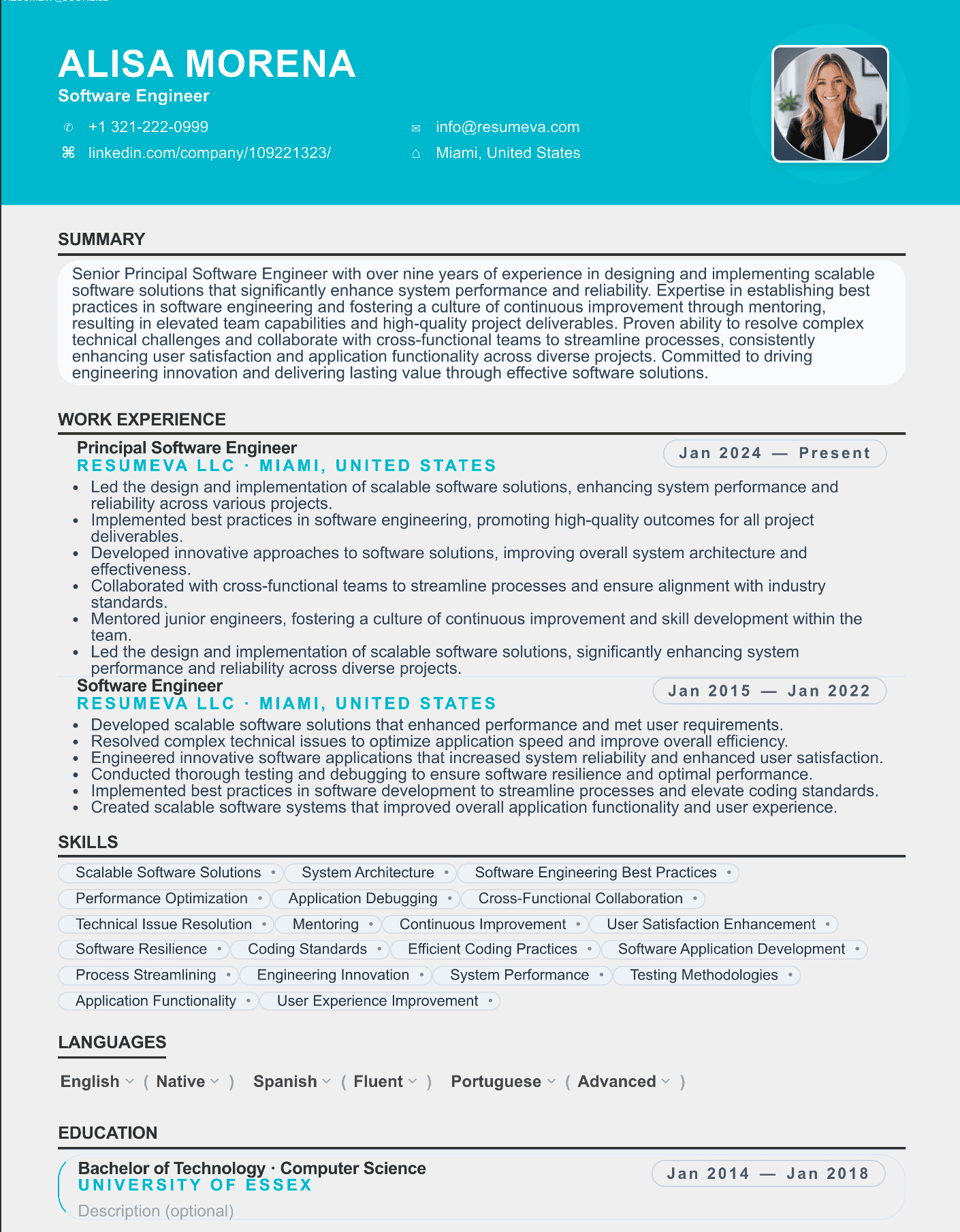 29. Registered Nurse resume template preview