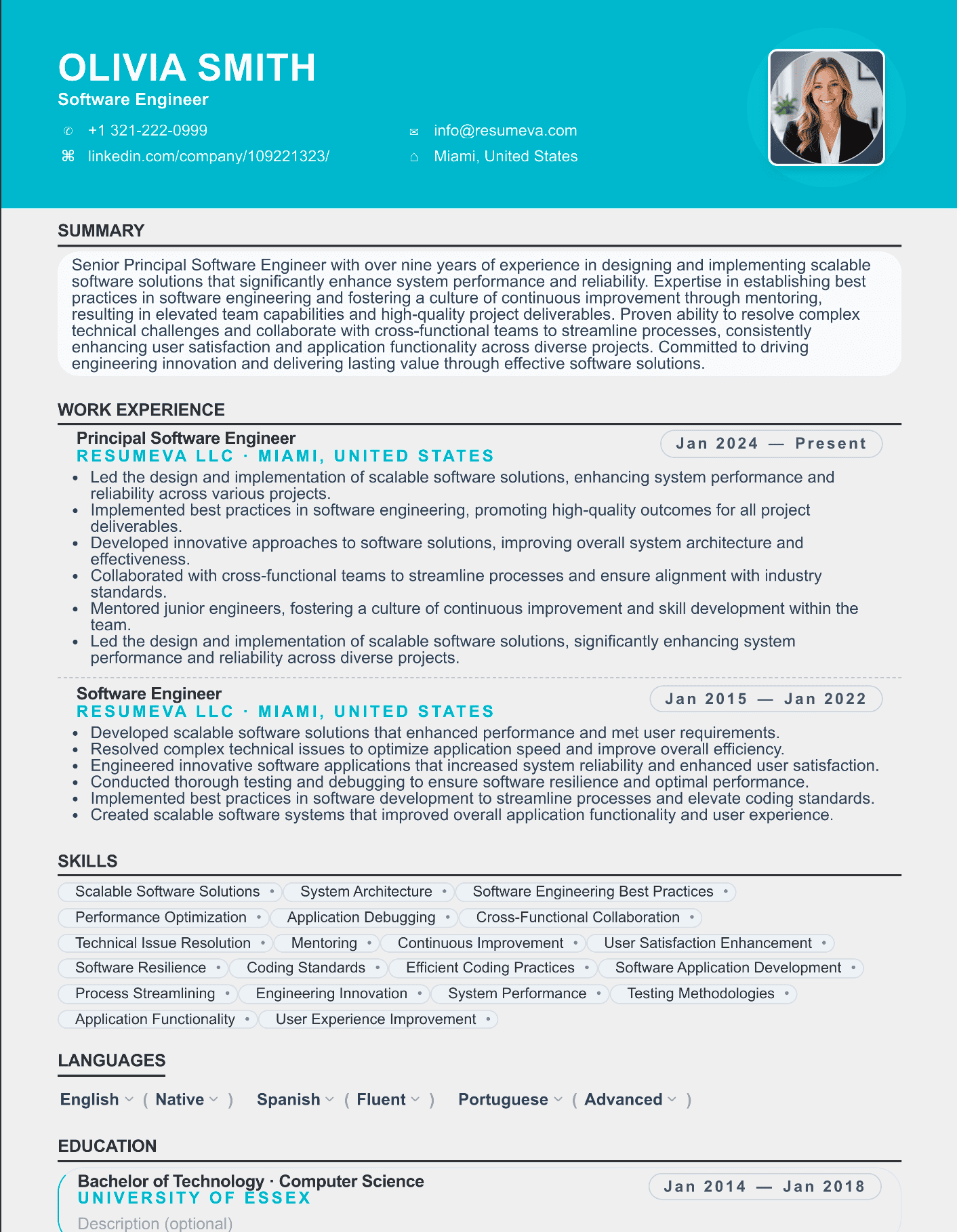 31. Nurse Practitioner resume template preview