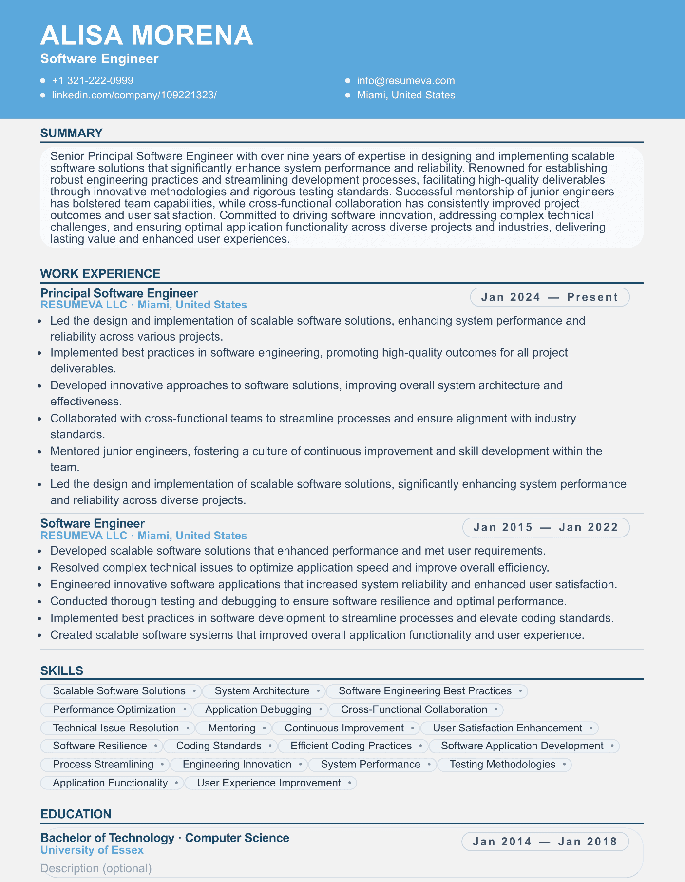 Account Executive resume after