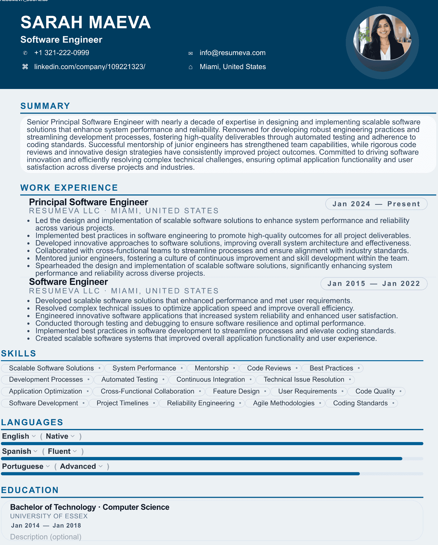 11. Business Development Manager resume template preview
