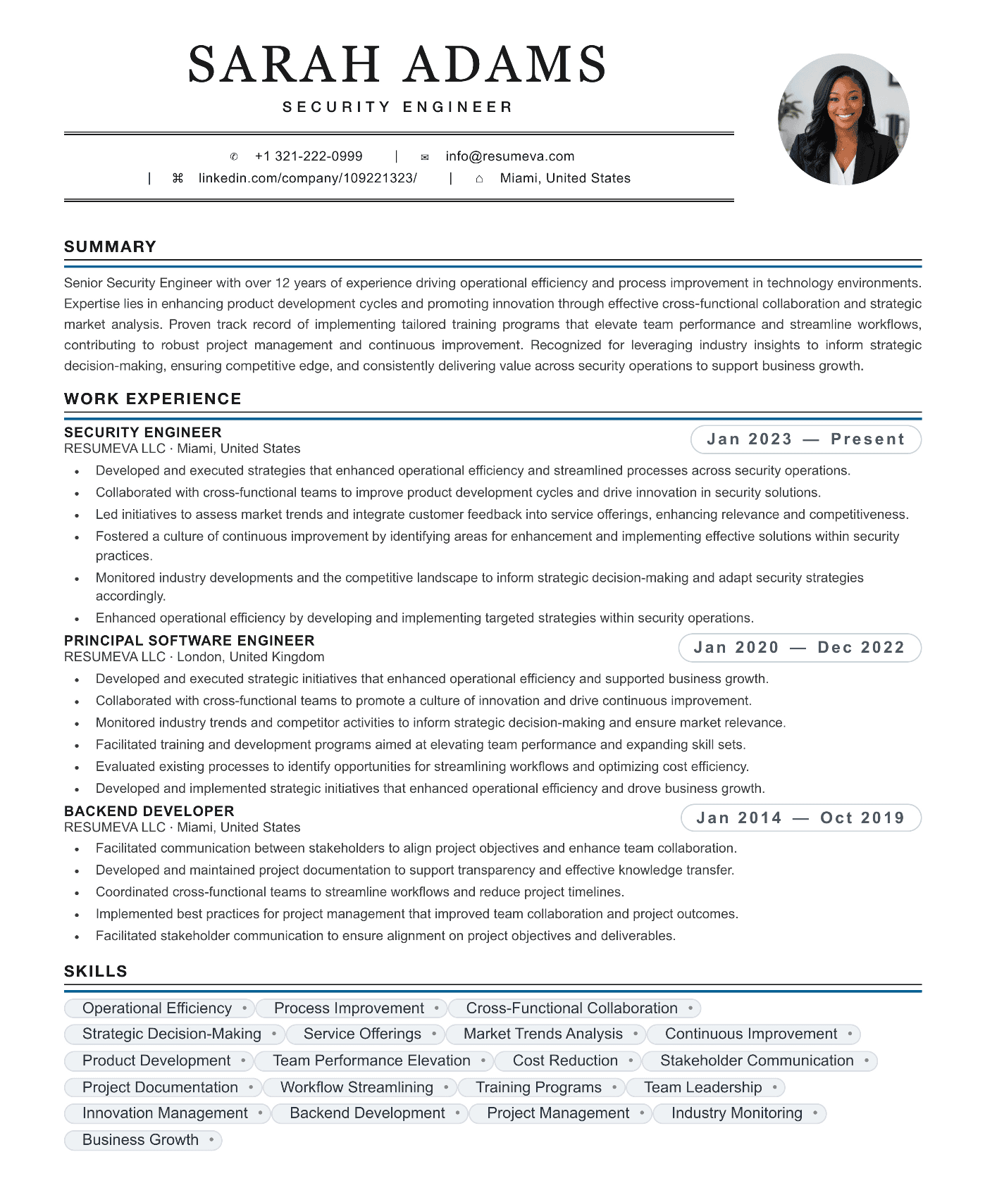 80. Journalist resume template preview