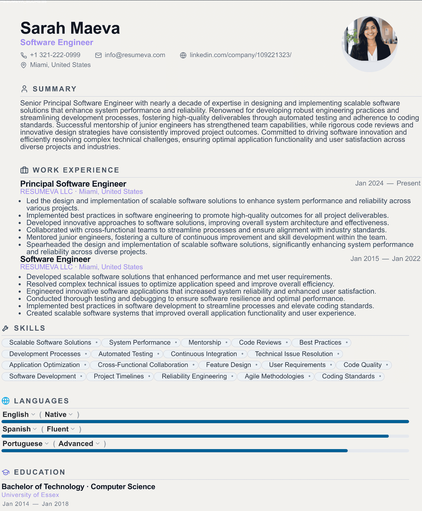 12. Team Lead resume template preview