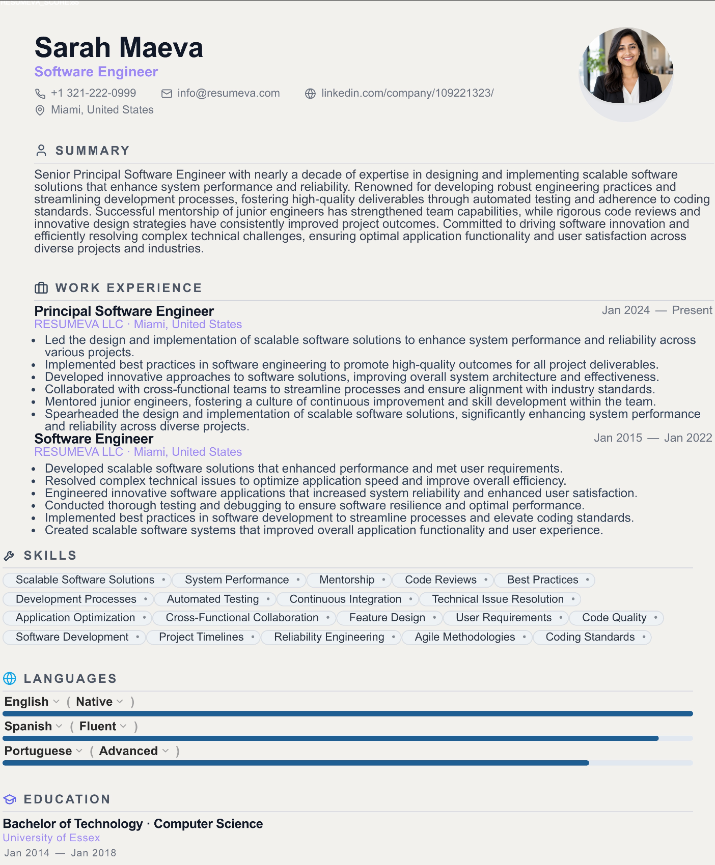 17. Team Leadership resume template preview